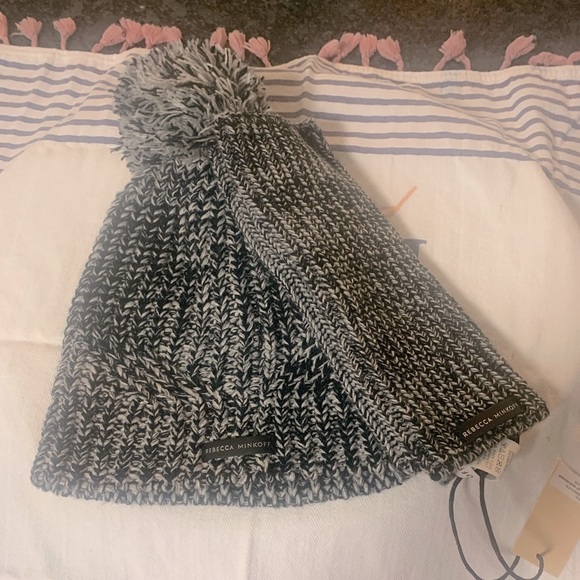 Rebecca Minkoff Cozy Pom Pom Beanie and Arm Warners. 100 Acrylic NWT - Picture 6 of 8